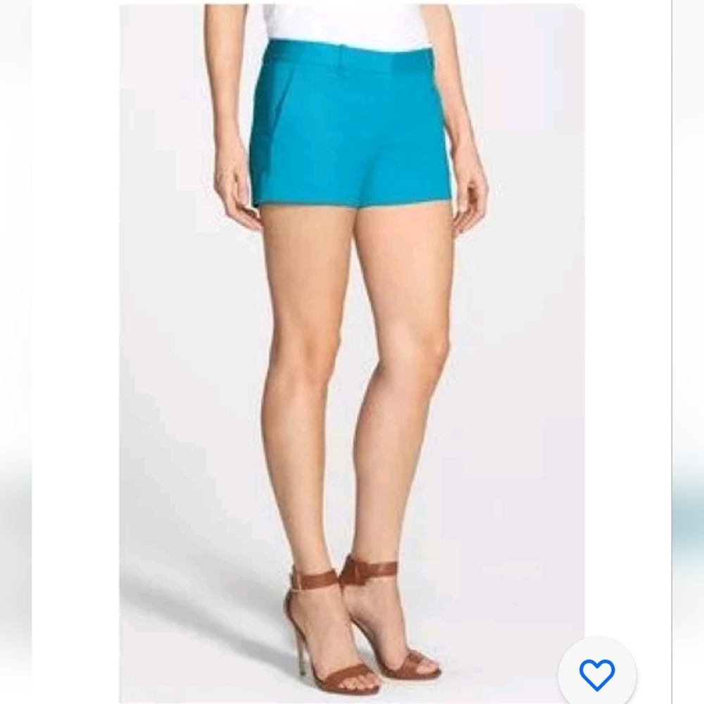 Michael Kors Cotton Mini Trouser Shorts In Turquoise &Sugar Lips Tank Szs 6 & S